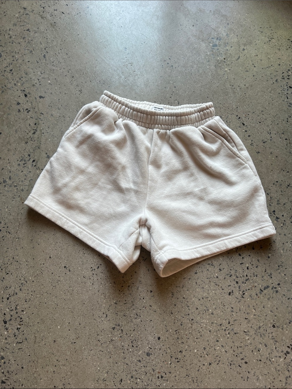 Cotton On Neutral Fleece High Rise Shorts